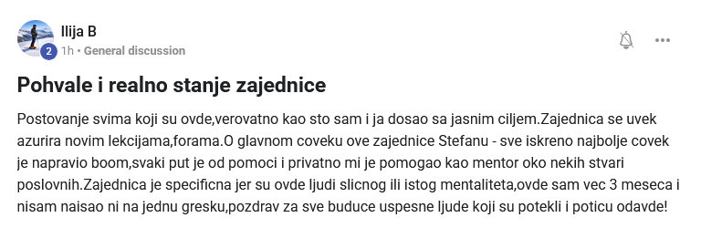 Ilija: Stefan mi je pomogao kao mentor oko poslovnih stvari
