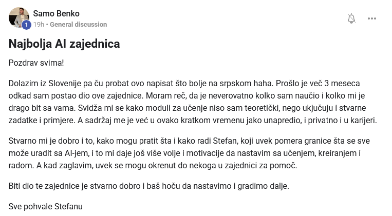 Samo iz Slovenije: sadržaj me je unapredio i privatno i u karijeri